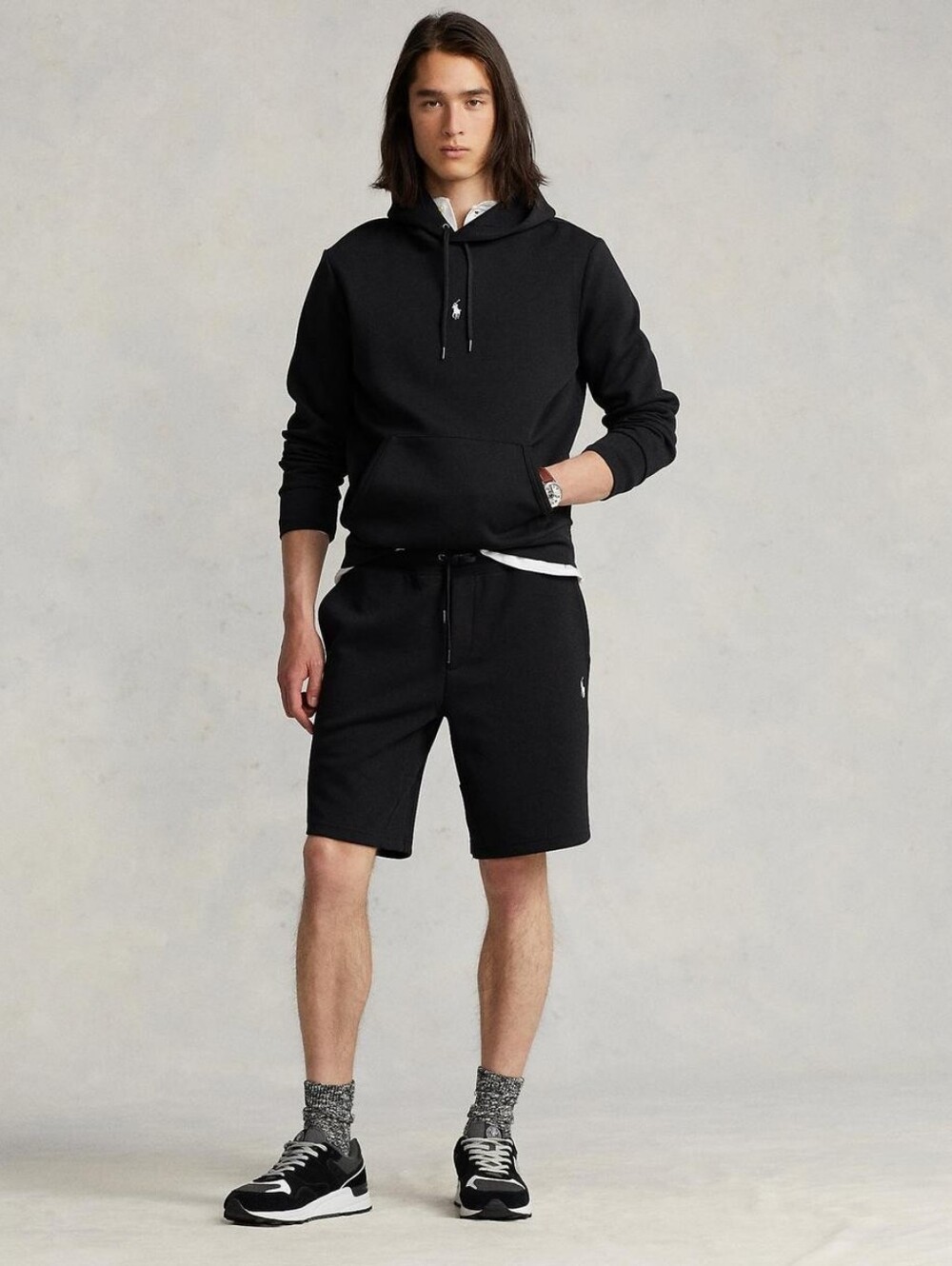 Polo Ralph Lauren Double-Knit Tech Hoodie Black Small